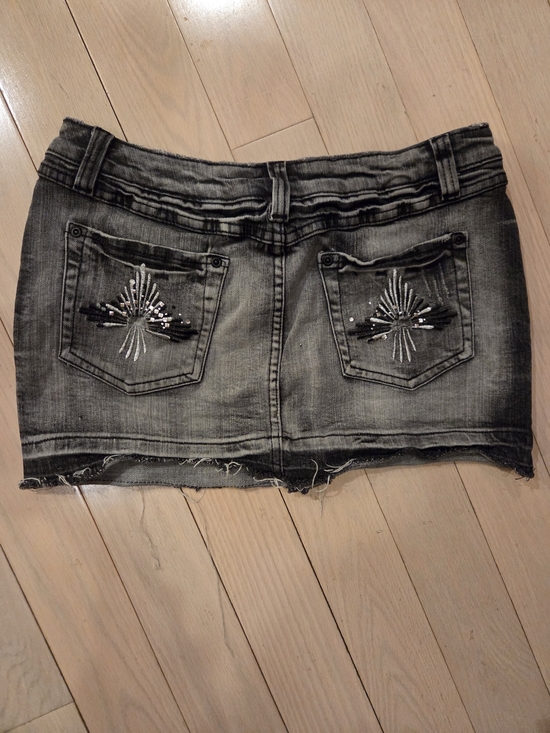 725 Originals Dresses & Skirts - Vintage Black Embellished Denim Mini Skirt - Women